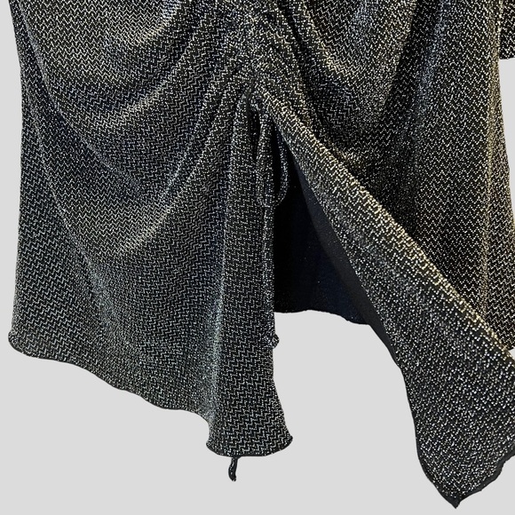 Traditional Women’s Metallic Black Blouse Size XL - Picture 2 of 12